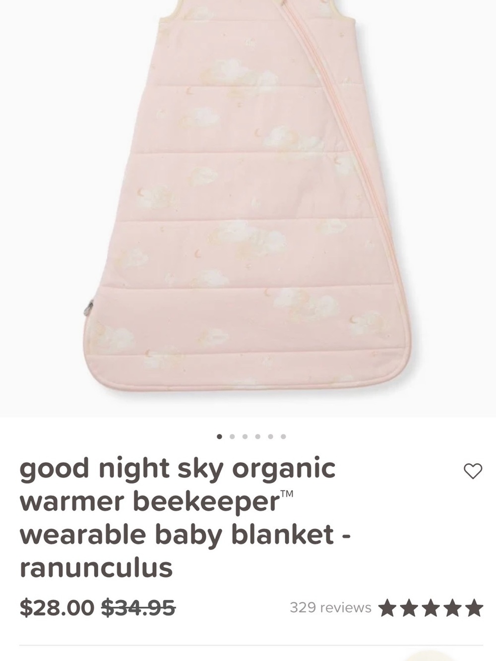 Organic Wearable Baby Blanket - Ranunculus Pink